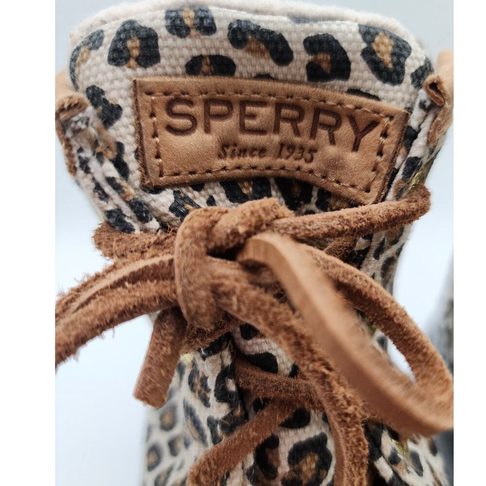 Sperry Womens Size 9.5 Saltwater Animal Print Textile Multi Duck Boots - Picture 4 of 11